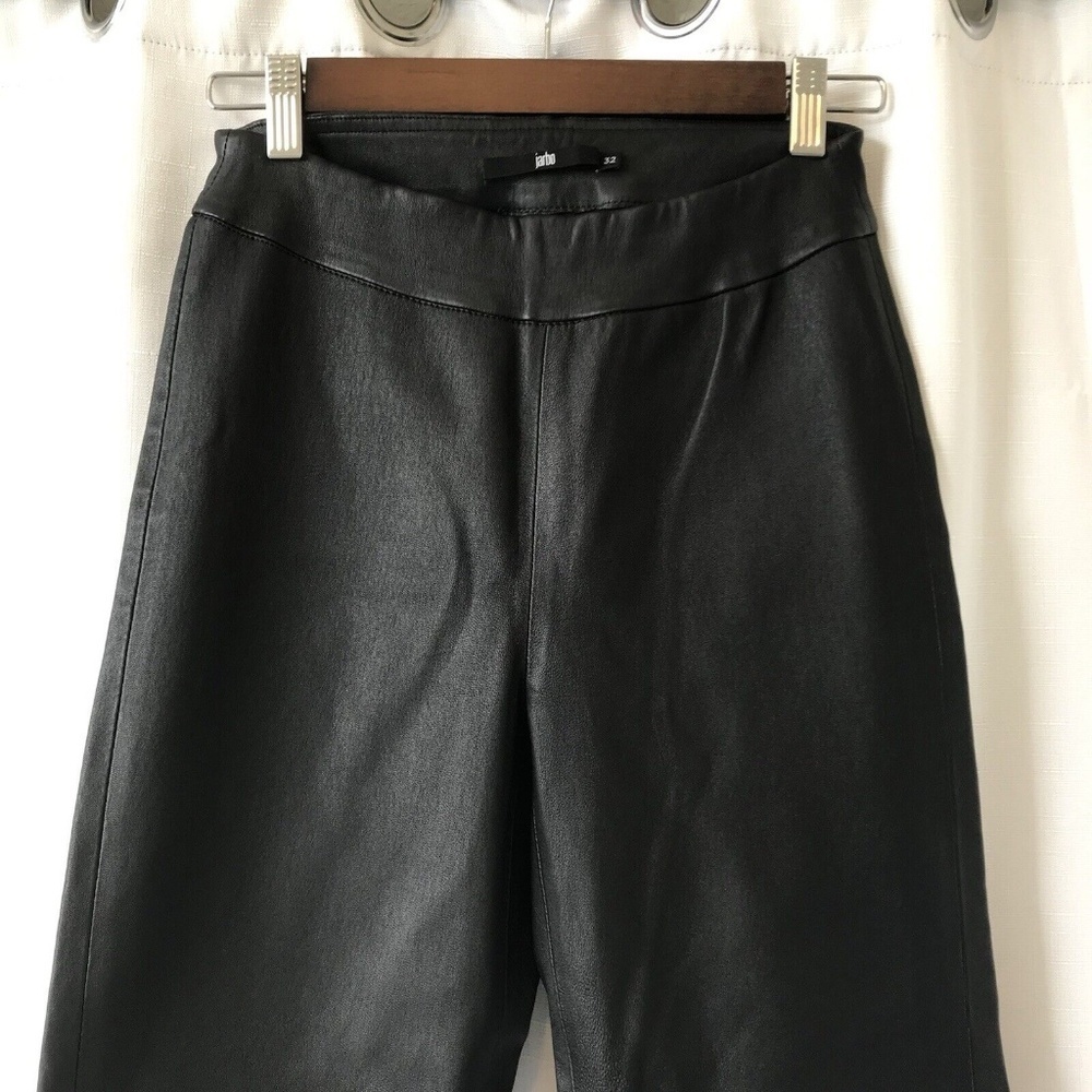 Jarbo CATERINA ANKLE STRAIGHT LEG PANT IN STRETCH LEATHER Size 32 Eu 2-4 Us - Picture 2 of 16